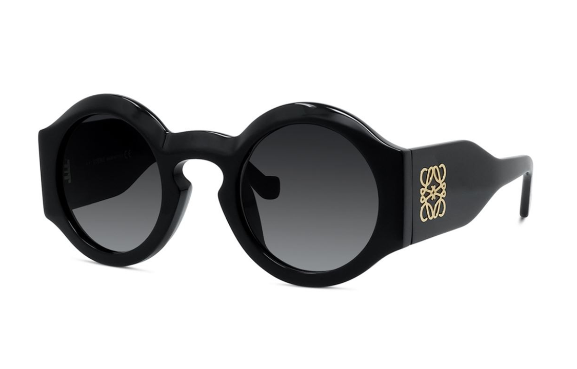 LOEWE Acetate Round Sunglasses Unisex Black