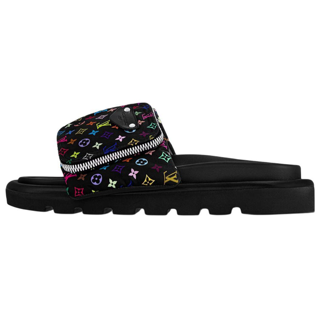 Takashi Murakami x LOUIS VUITTON Slide Slippers Women's Black