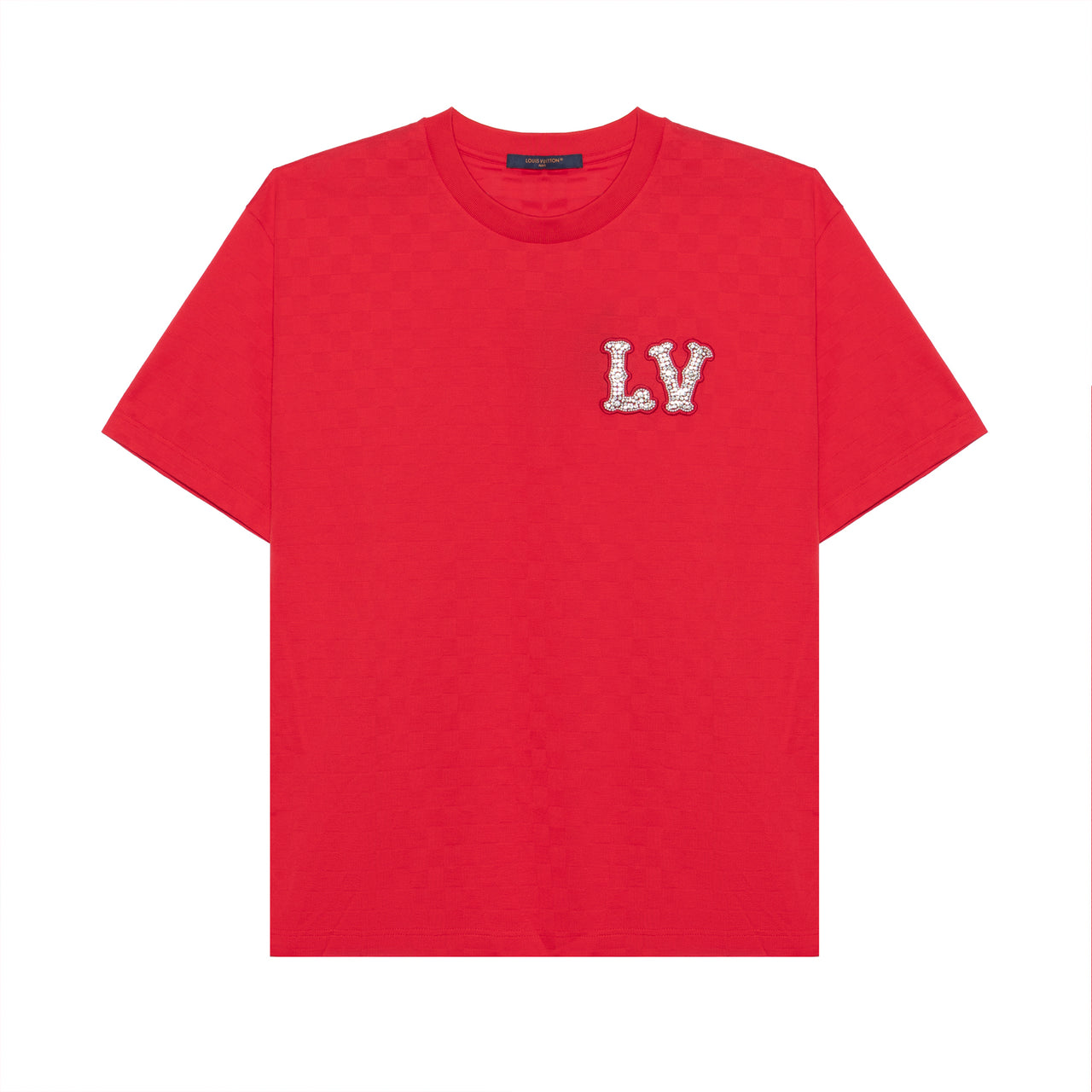 LOUIS VUITTON Cotton Pique T Shirt With Embroidered Lv Patch