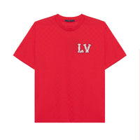 LOUIS VUITTON Cotton Pique T Shirt With Embroidered Lv Patch
