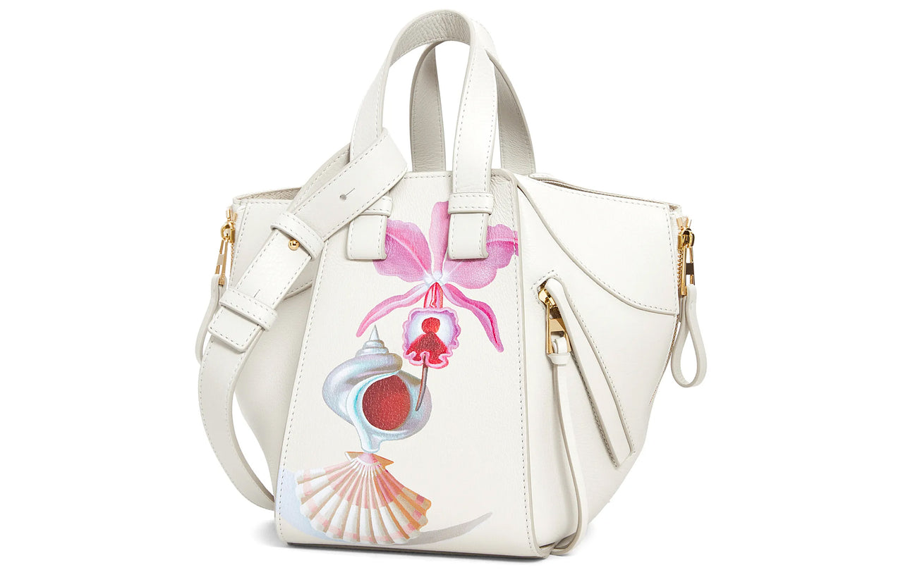 LOEWE Cow Leather Handbag Regular Women's Soft White