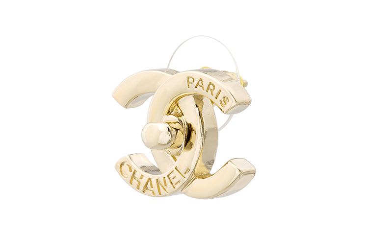 CHANEL Stud Earrings Women's Gold