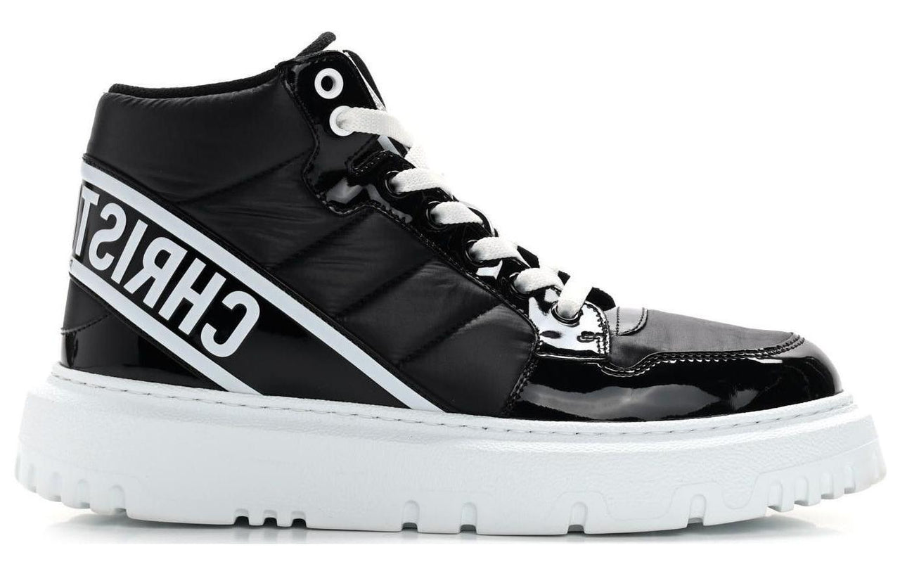 DIOR D Player High Top Stylish Skateboarding Shoes Women's Black