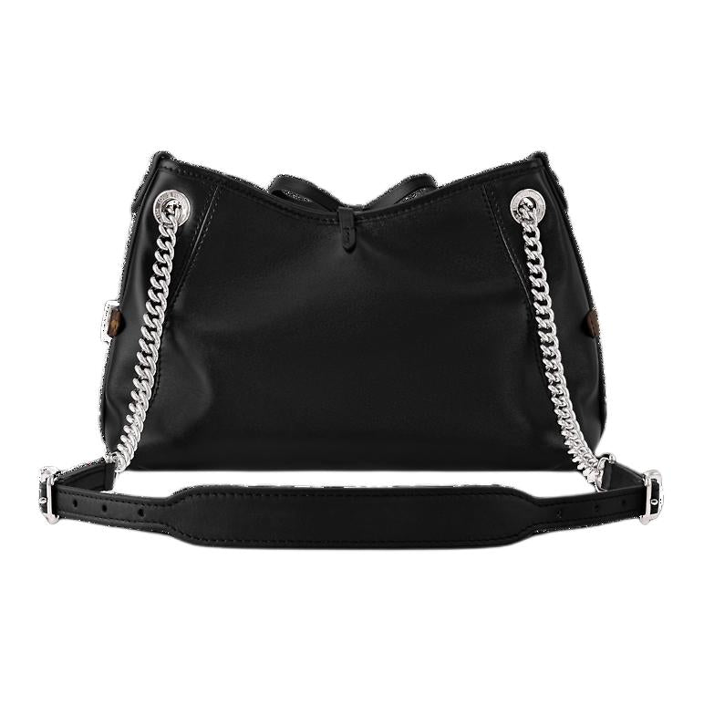 LOUIS VUITTON Sheepskin Shoulder Bag Small Size Women's Black