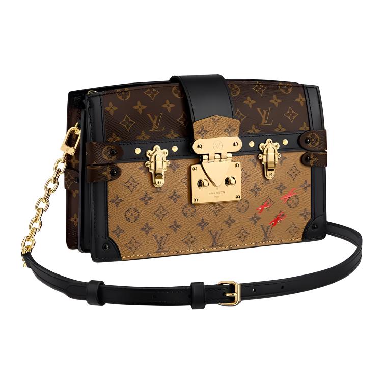 LOUIS VUITTON Clutch Trunk Monogram Reverse Brown/Black