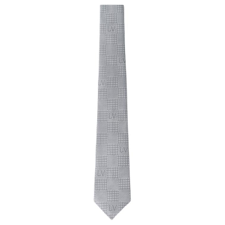 LOUIS VUITTON Mulberry Silk Ties Men's Gray