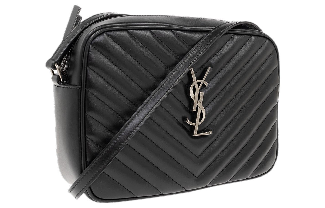 SAINT LAURENT LOU Calfskin Camera Bags Crossbody Bag Shoulder Bag Regular Women's Black