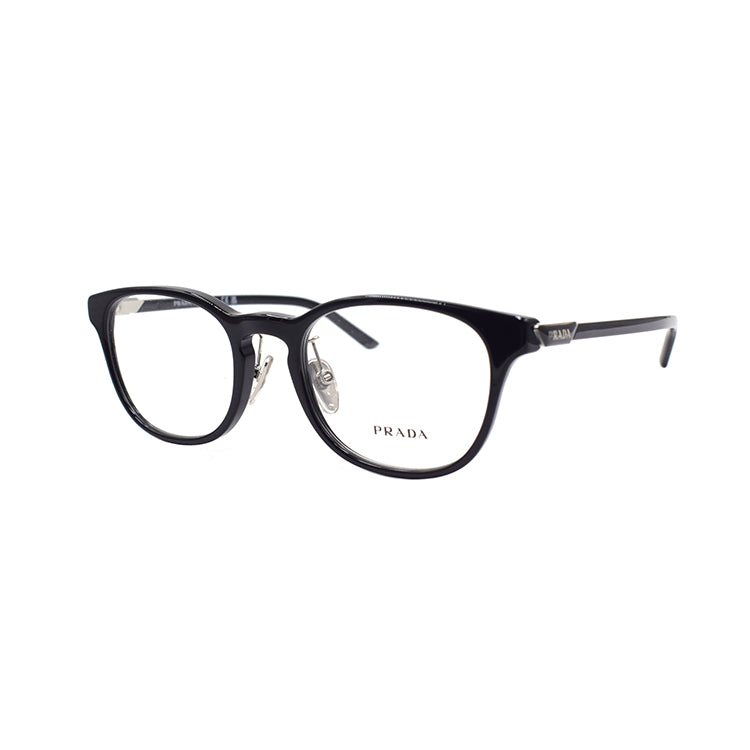 PRADA Plate Frame Oval Eyeglass Frames Women's Black