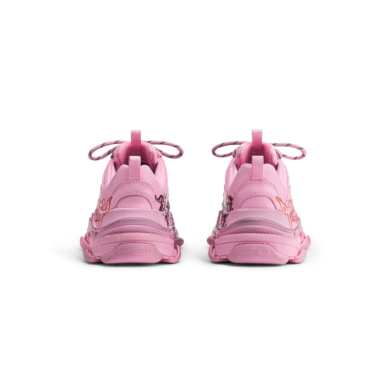 (WMNS) Balenciaga Triple S Diy Metal 'Pink Black Red' 524039W2FAY5016
