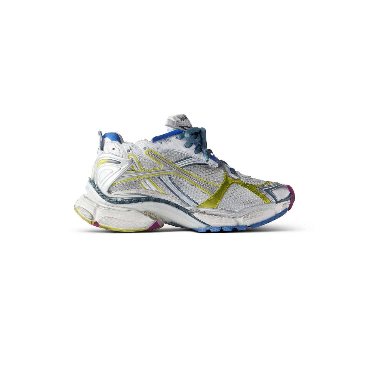 (WMNS) Balenciaga Runner Sneaker 'White Blue Purple' 772767W3RMU9547
