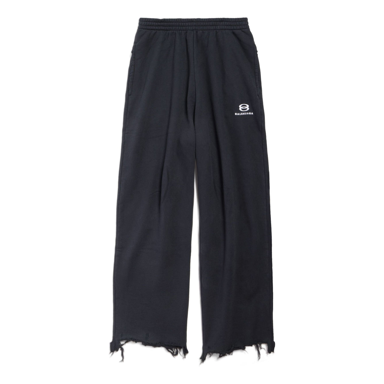 (WMNS) Balenciaga Unity Sports Icon Cropped Sweatpants 'Black White' 783401TQVB21569