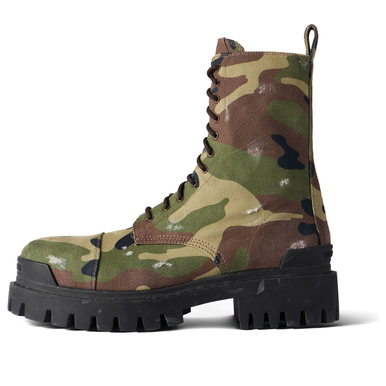 Balenciaga Strike 20mm Boots Camo Print 'Dark Green' 786135W2EU21028