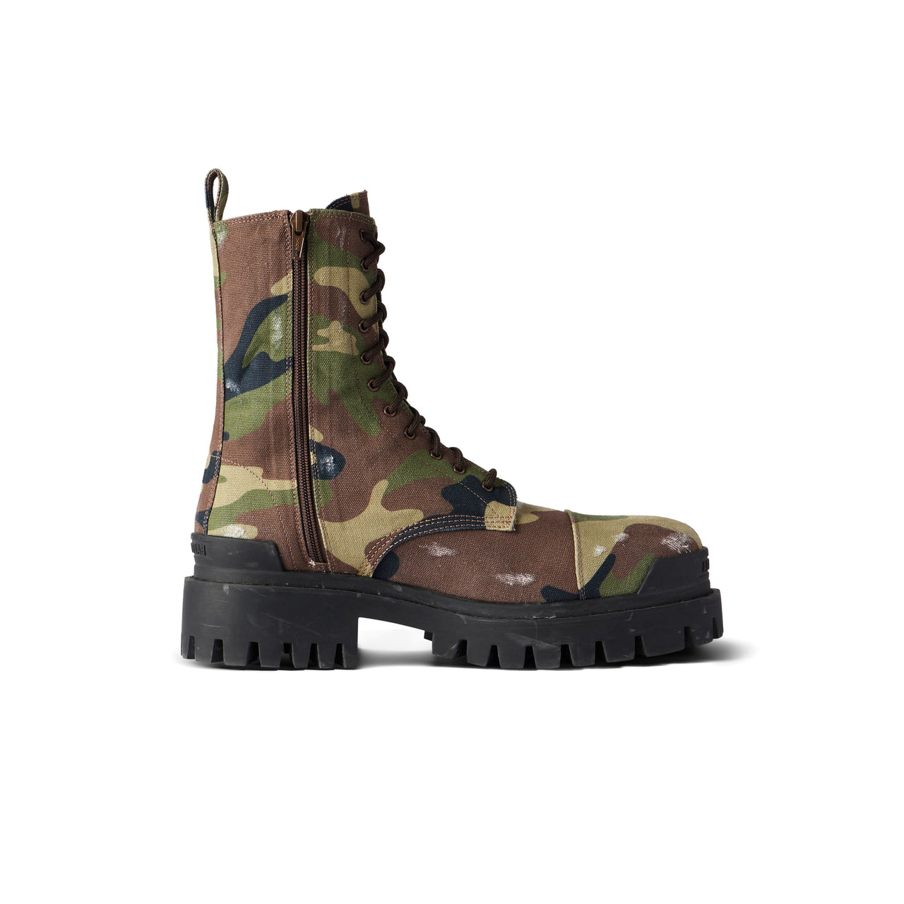 Balenciaga Strike 20mm Boots Camo Print 'Dark Green' 786135W2EU21028