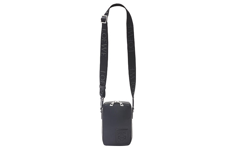 LOEWE Cow Leather Handheld Shoulder Bag, Crossbody Bag Regular Men's Black