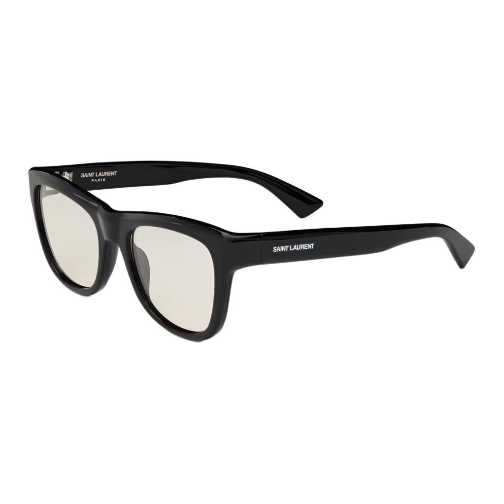 SAINT LAURENT Acetate Nylon Irregular Shape Sunglasses Unisex Black