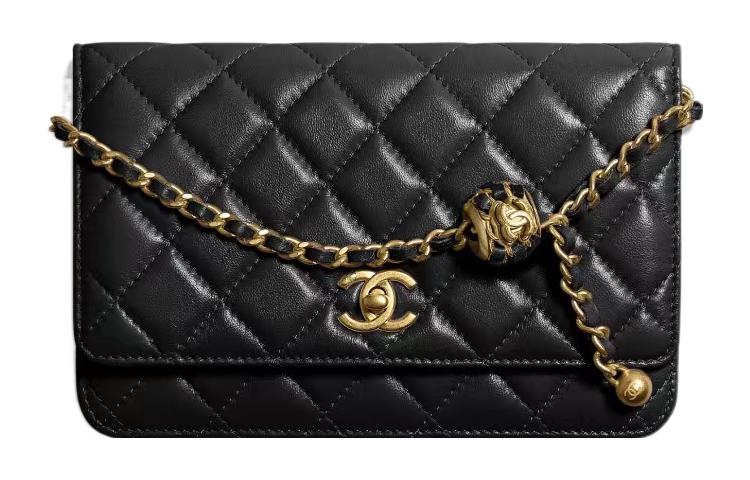 CHANEL WOC Sheepskin Wealth Bag Shoulder Bag Crossbody Bag Regular Women's Black