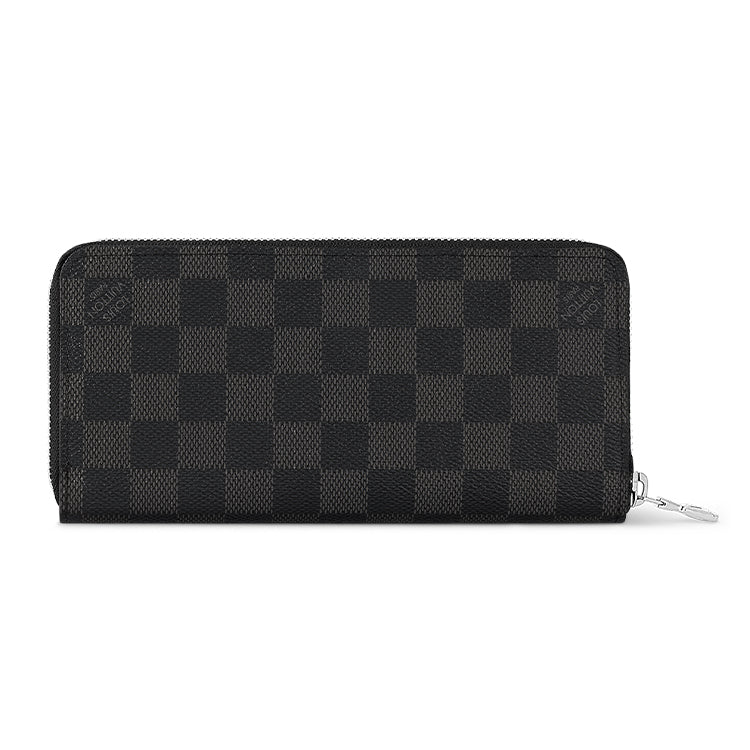 LOUIS VUITTON Zippy Graphite Canvas Wallet Men's Gray
