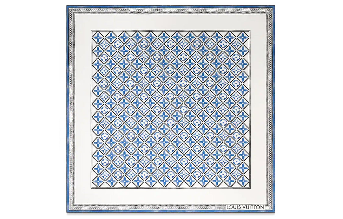 LOUIS VUITTON Monogram Flower Tile Square 90