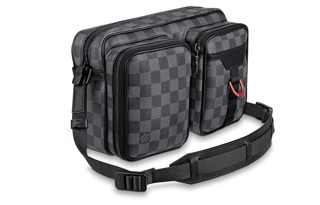 LOUIS VUITTON Canvas Messenger Bag, Shoulder Bag Men's Graphite