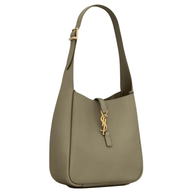 SAINT LAURENT LE5A7 Calfskin Shoulder Bag Small Size Women's Strong Moss