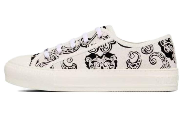 DIOR Walk'n'Dior Platform Shoes Low Top Stylish Skateboarding Shoes Women's Black White