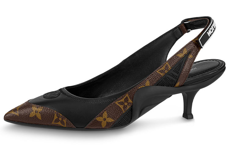 LOUIS VUITTON Archlight Slim Heel Mary Jane Shoes Women's Brown Black