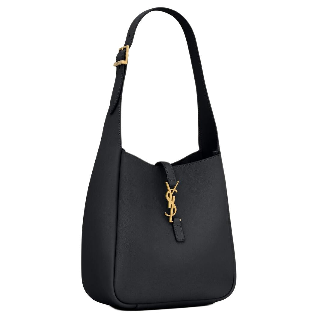 SAINT LAURENT LE5A7 Grained Leather Small Shoulder Bag Women's Abyss Blue