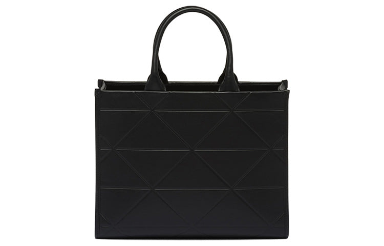 PRADA Medium Leather Symbole Bag With Topstitching Black