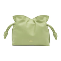LOEWE Flamenco Nappa Cow Leather One Shoulder Crossbody Clutch Mini Women's Light Pear
