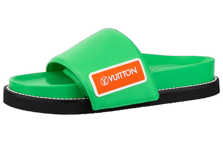 LOUIS VUITTON Slide Slippers Women's Green