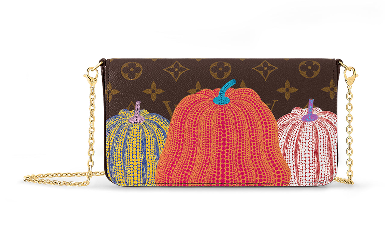 LOUIS VUITTON Lv X Yk Felicie Pochette Pumpkin Print