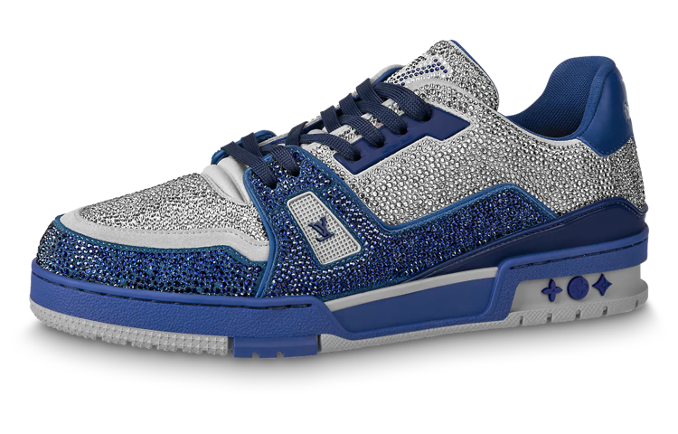LOUIS VUITTON Trainer Sneakers 'Grey Blue Crystals'