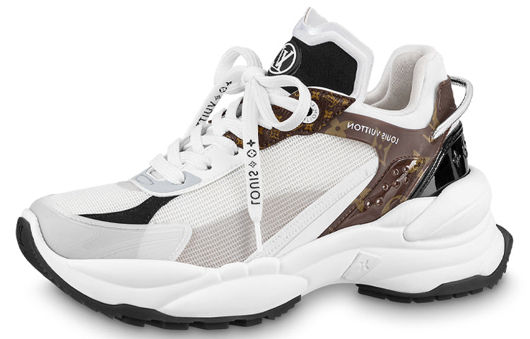 LOUIS VUITTON Run 55 White Monogram Women's