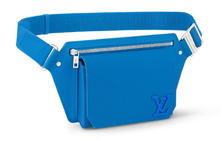 LOUIS VUITTON Cow Leather Crossbody Bag Shoulder Bag Women's Blue