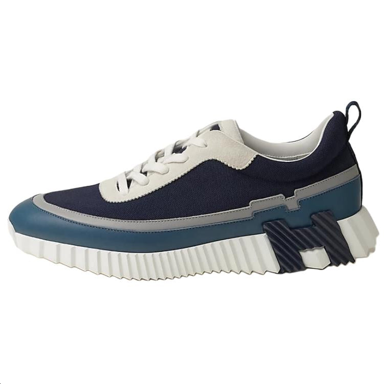 HERMES Bouncing Low-Top Casual Shoes Men's Blue