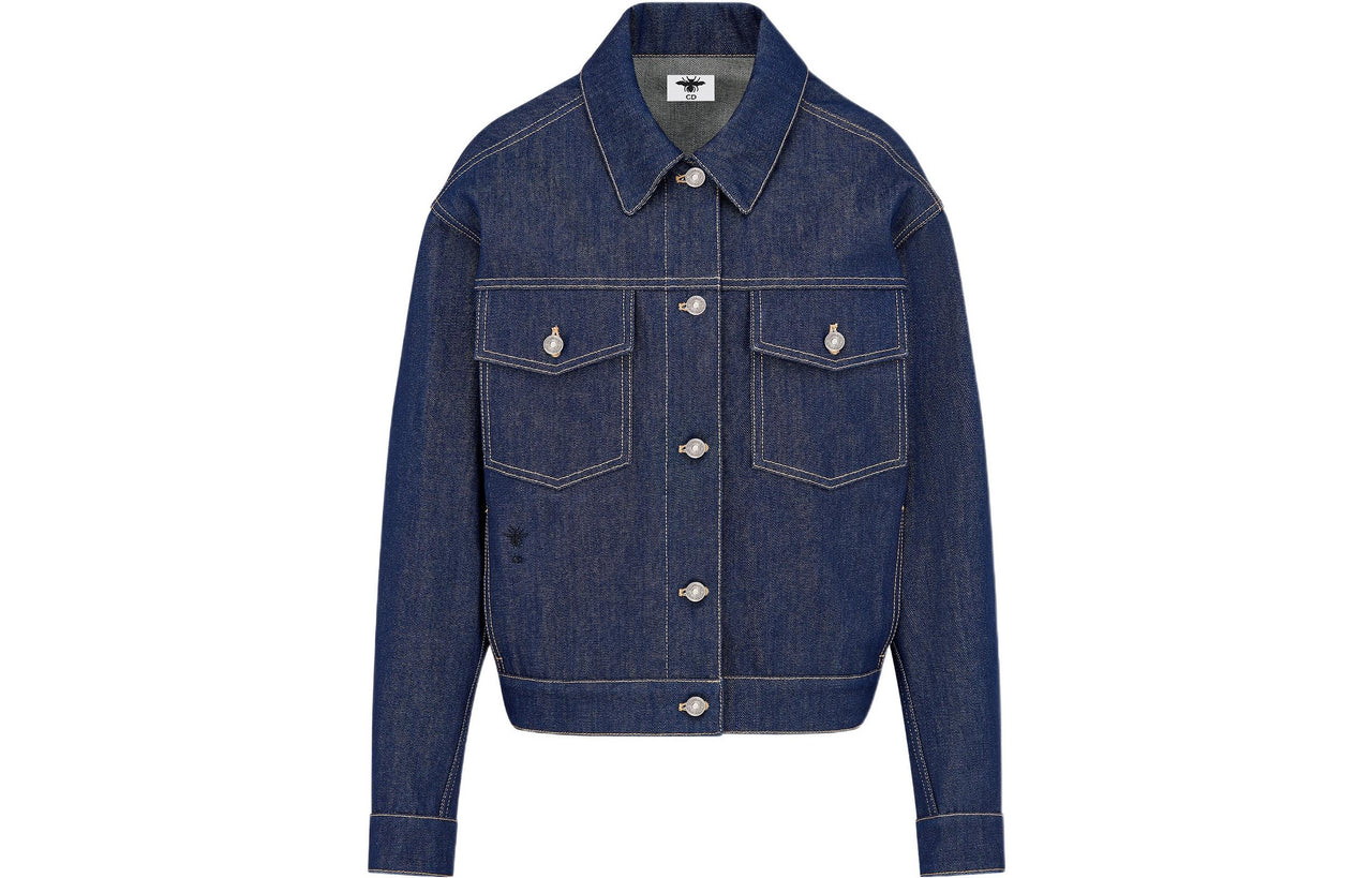DIOR Dior Quarterly New Products FW22 Denim Jacket Women's Blue