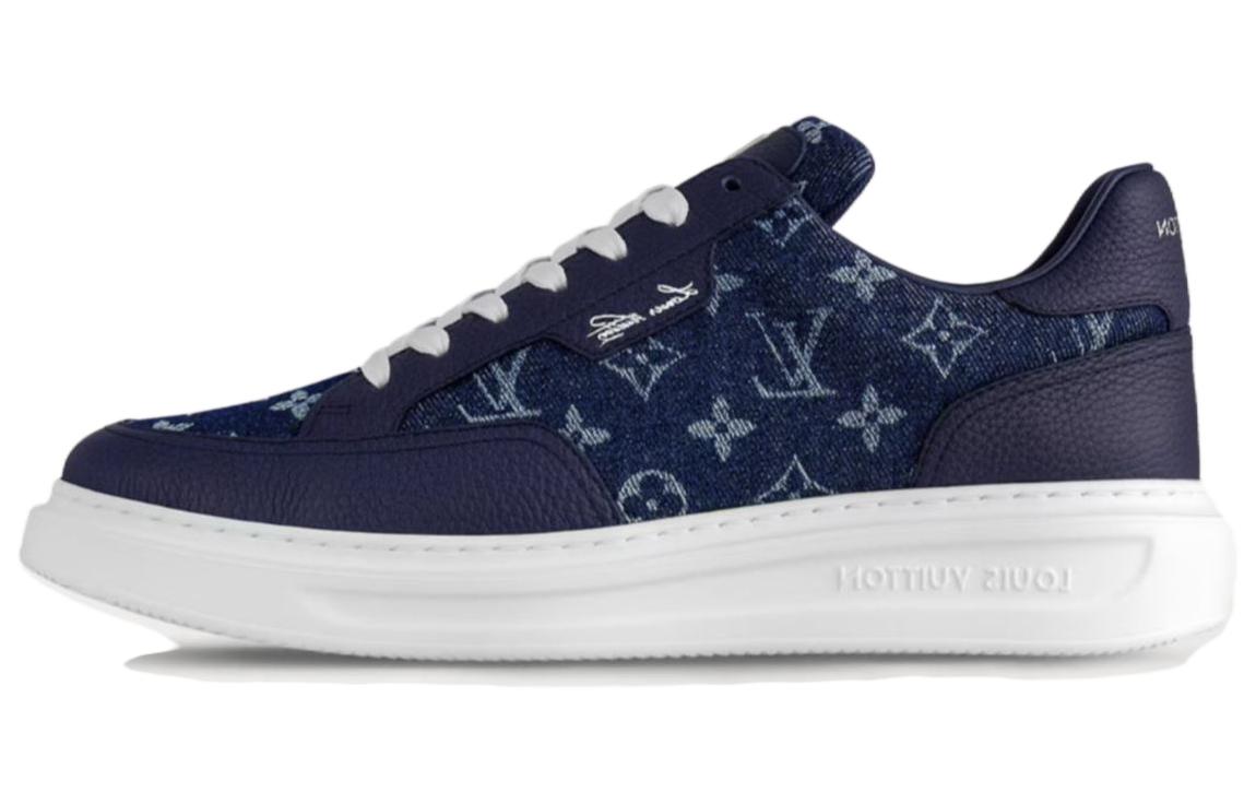 LOUIS VUITTON Beverly Hills Low-Top Skateboard Shoes Men's Blue