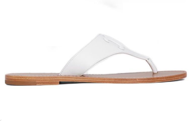 CELINE Triomphe Stylish Sandal Women's White