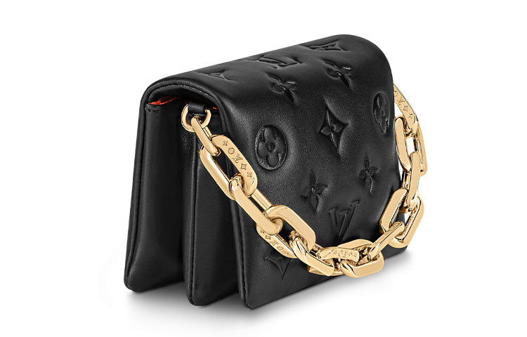 LOUIS VUITTON Beltbag Coussin Cruise 22 Monogram Embossed Black