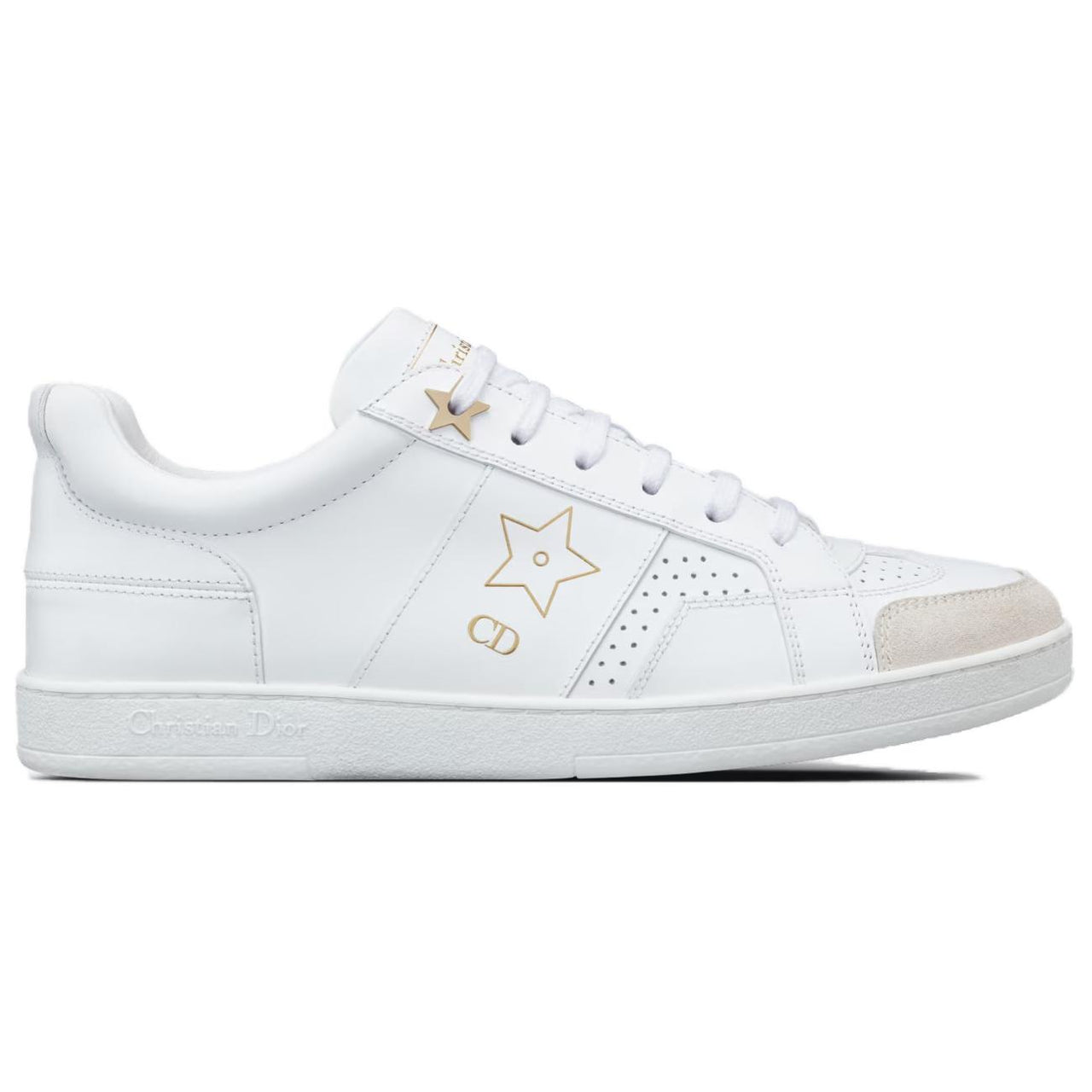DIOR Star Platform Shoes Low Top Stylish Skateboarding Shoes Women's White