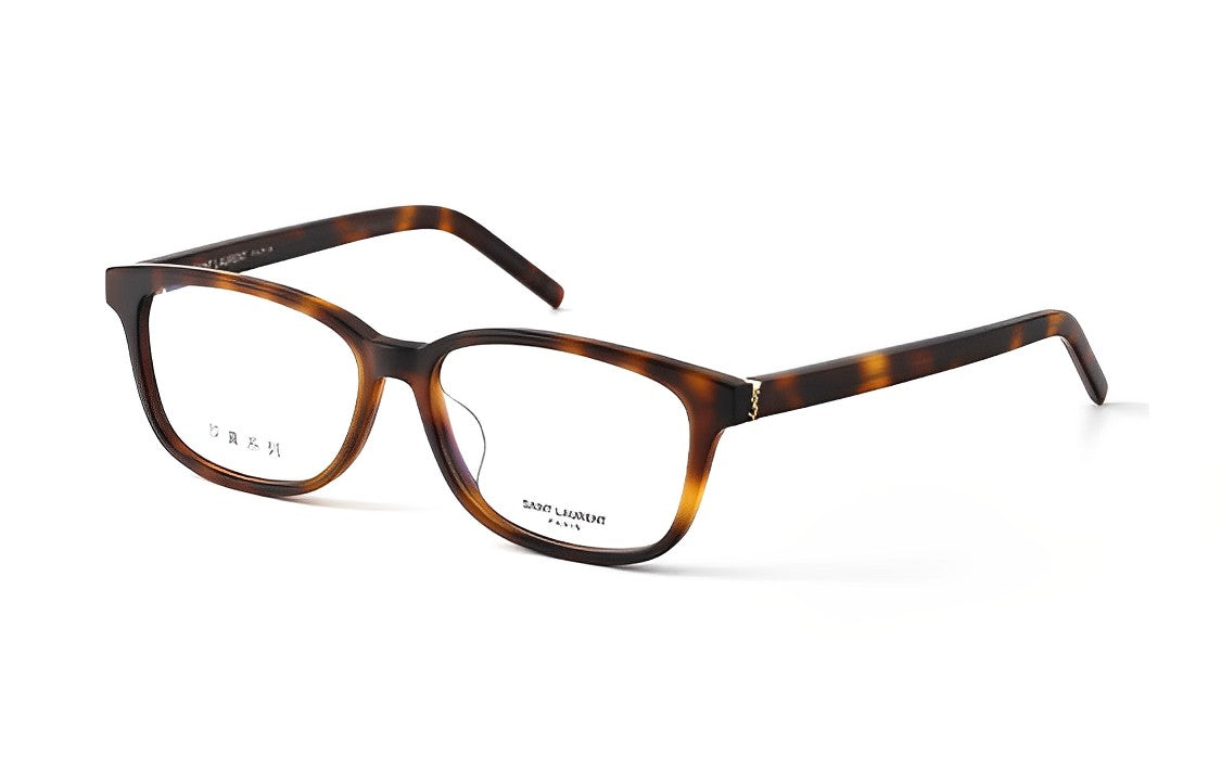SAINT LAURENT Plate Frame Round Eyeglass Frames Women's Brown