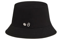 HERMES Cotton Silk Metal Bucket Hats Women's Black
