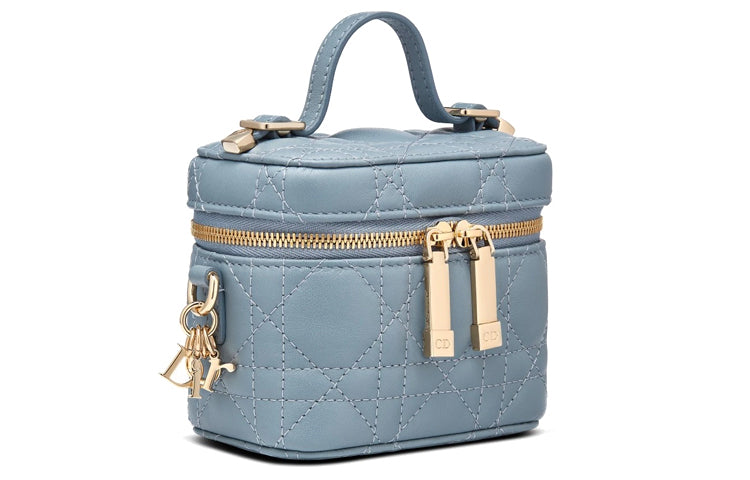 DIOR Lady Dior Lambskin Shoulder Bag Crossbody Bag Handbag Mini Women's Sky Blue