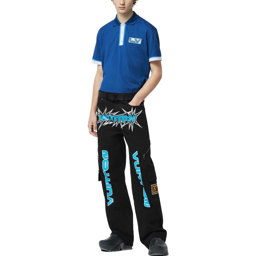 LOUIS VUITTON FW23 Polo Shirt Men's Blue