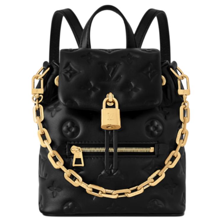 LOUIS VUITTON Coussin Sheepskin Backpack Mini Women's Black