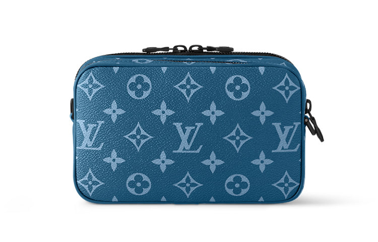 LOUIS VUITTON Alpha Monogram Canvas Canvas Bag Shoulder Bag Crossbody Bag Regular Men's Atlantic Blue