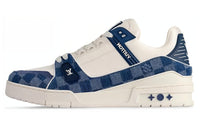 LOUIS VUITTON Trainer Slip-Resistant Low-Top Skateboard Shoes Unisex White Blue