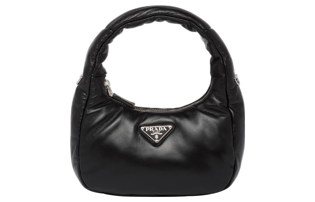 PRADA Soft Padded Nappa Leather Mini Bag Black