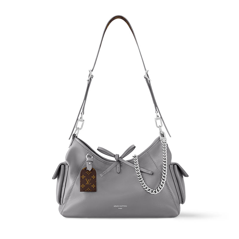 LOUIS VUITTON Carryall Cargo PM Shoulder Bag Small Grey