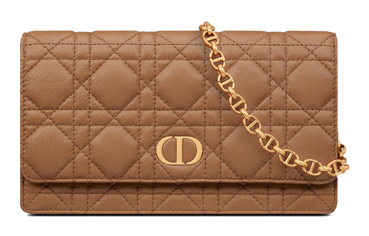DIOR Soft Cow Leather Shoulder Bag, Crossbody Bag, Handheld Fanny Pack, Handbag Women's Amber